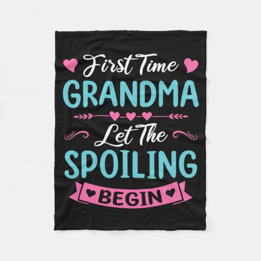 Time Oma New Oma Ba Fleecedecke (Vorderseite)