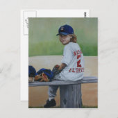 "Time on the Bench" Vervielfältigung Kunst, Dichtu Postkarte (Vorne/Hinten)