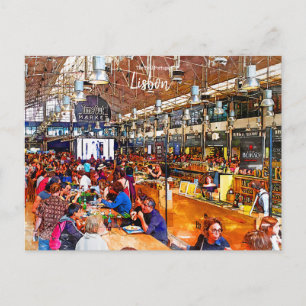 Time out Market Lissabon Portugal Postkarte