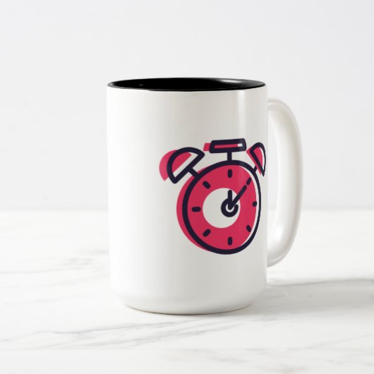 Time over  zweifarbige tasse (VorderseiteRechts)