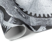 Time Piece Mechanik Geschenkpapier (Rolleneckpunkt)