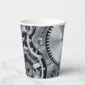 Time Piece Mechanik Pappbecher (Rückseite)