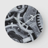 Time Piece Mechanik Runde Wanduhr (Vorderseite)