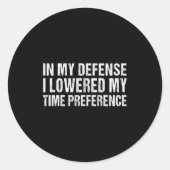 Time Preference Inflation Saving Future Money Time Runder Aufkleber (Vorderseite)