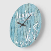 Time Rustic Wood Funny Retirement Lake Zuhause Große Wanduhr (Winkel)