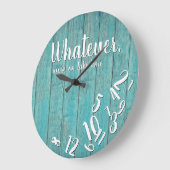 Time Rustic Wood Funny Retirement Lake Zuhause Große Wanduhr (Winkel)