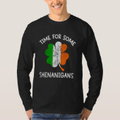 Time some shenanigans ireland flag shamrock St Pat T-Shirt (Vorderseite)