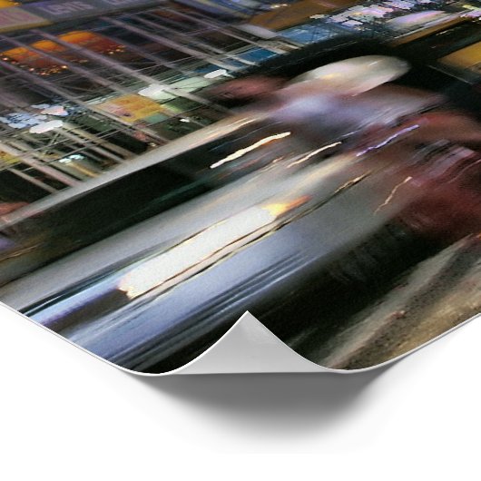 Time Square Night Poster (Ecke)