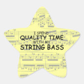 Time String Bass Star Sticker (Vorderseite)