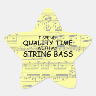 Time String Bass Star Sticker