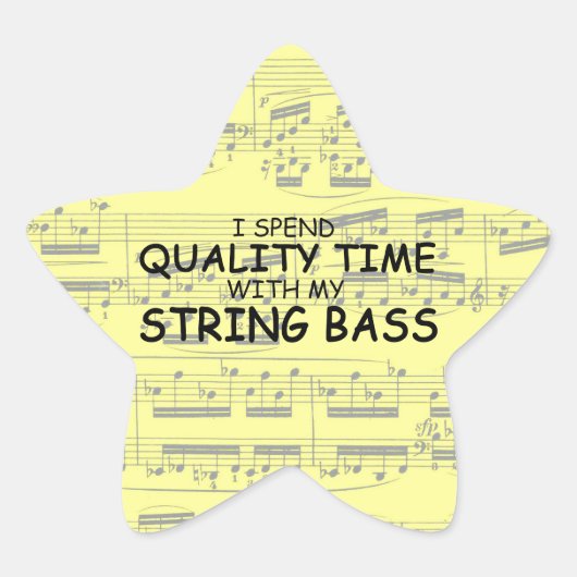 Time String Bass Star Sticker (Vorderseite)