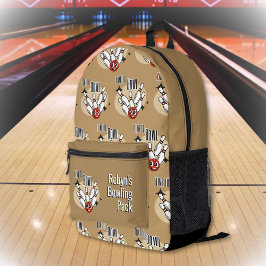 Time to Bowl Personalized Bedruckter Rucksack