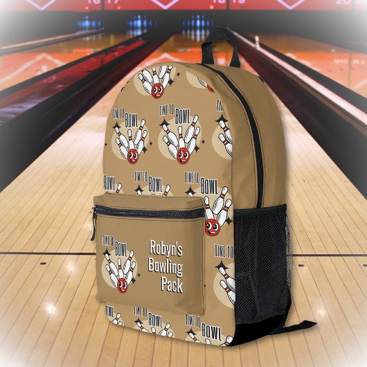 Time to Bowl Personalized Bedruckter Rucksack