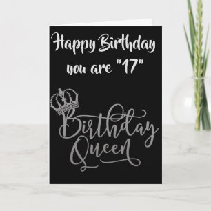 TIME TO CELEBRATE "17th" BIRTHDAY QUEEN Card Karte