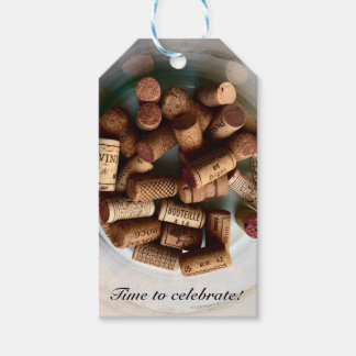 Time to Celebrate Wine Corks Geschenkanhänger