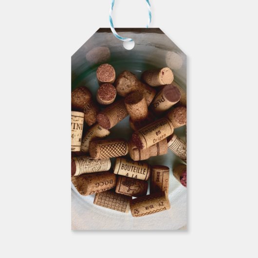 Time to Celebrate Wine Corks Geschenkanhänger (Rückseite)