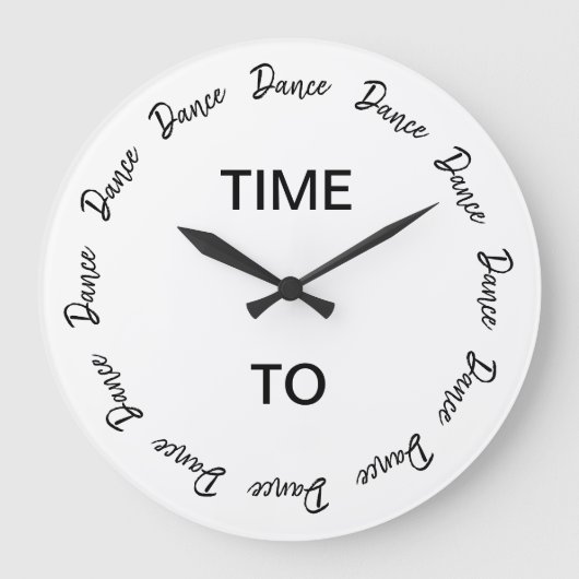 Time to Dance Große Wanduhr (Vorderseite)