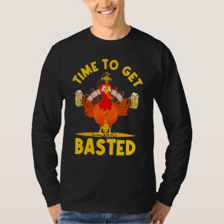 Time To Get Basted Thanksgiving Turkey Day Men W T-Shirt