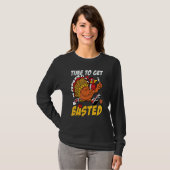Time To Get Basted Turkey Thanksgiving Autumn Fall T-Shirt (Vorne ganz)