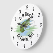 Time To Go Fishing Clock Große Wanduhr (Winkel)