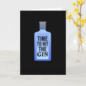 Time To hit the Gin lets Start the Party Karte (Gelbe Blume)