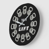 Time to Lift Kettlebell Wall Clock Große Wanduhr (Winkel)