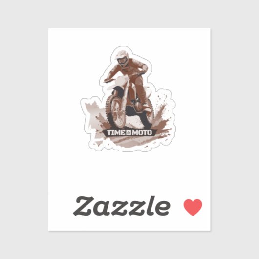 Time to Moto Dirt Bike Sticker (Blatt)