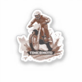 Time to Moto Dirt Bike Sticker (Vorderseite)