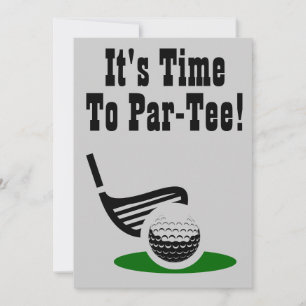 Time To Par-T-Shirt Golf 70. Geburtstagsparty Einl Einladung