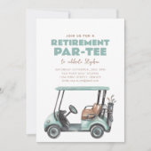 Time to Par-T-Shirt Golf Rentirement Party Einladu Einladung (Vorderseite)