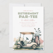 Time to Par-T-Shirt Golf Rentirement Party Einladu Einladung (Vorderseite)