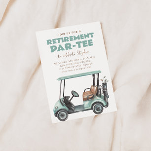 Time to Par-T-Shirt Golf Rentirement Party Einladu Einladung