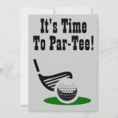 Time To Par T-Shirt Golf Retirement Party Einladun Einladung (Vorderseite)