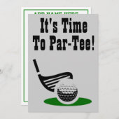 Time To Par T-Shirt Golf Retirement Party Einladun Einladung (Vorne/Hinten)