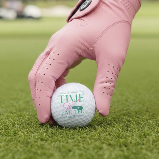 Time to Par-Tee Fun Golf Themed Bachelorette Golfball