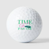Time to Par-Tee Fun Golf Themed Bachelorette Golfball (Vorderseite)