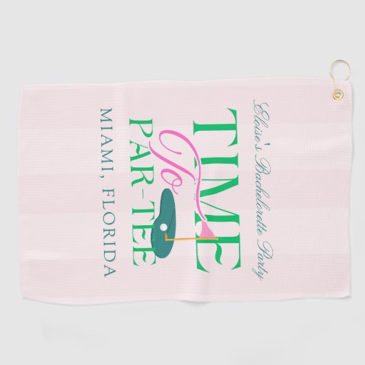 Time to Par-Tee Golf Bachelorette Golfhandtuch (Horizontal)