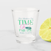 Time to Par-Tee Golf Bachelorette Schnapsglas (Vorderseite)