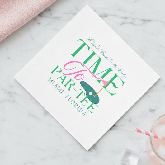 Time to Par-Tee Golf Bachelorette Serviette