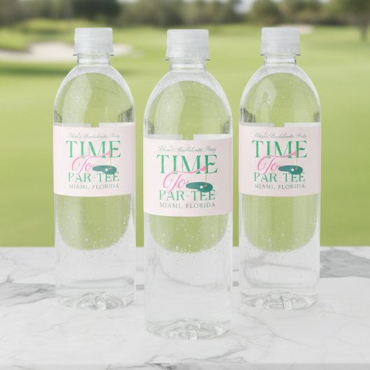 Time to Par-Tee Golf Bachelorette Wasserflaschenetikett