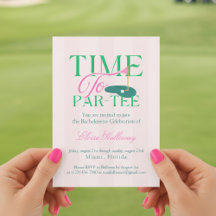 Time to Party Fun Golf Themed Bachelorette