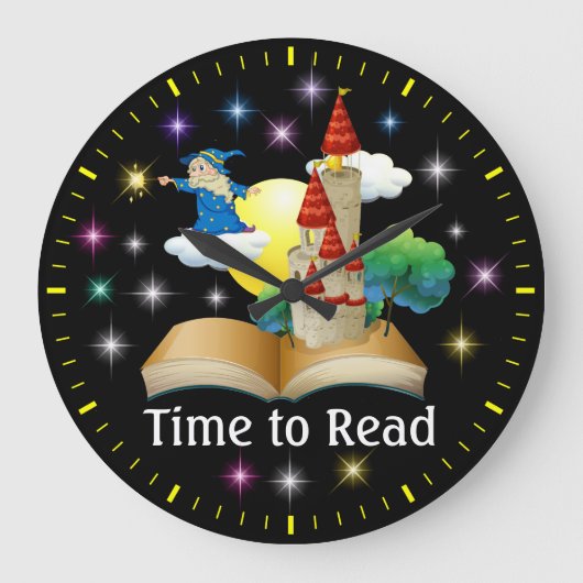 Time To Read - Literacy Wall Clock - SRF Große Wanduhr (Vorderseite)