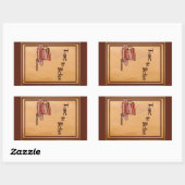 Time to Relax brown Rectangular Sticker Label (Blatt)