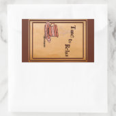 Time to Relax brown Rectangular Sticker Label (Tasche)