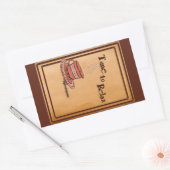 Time to Relax brown Rectangular Sticker Label (Umschlag)