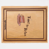 Time to Relax "Chocolate Bar"Brown Fleece Blanket  (Vorderseite (Horizontal))