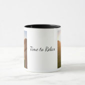 Time to Relax Dog Sunset Coffee Mug Tasse (Zentrum)