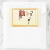 Time to Relax yellow Rectangular Sticker Label (Tasche)