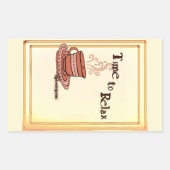 Time to Relax yellow Rectangular Sticker Label (Vorderseite)
