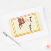 Time to Relax yellow Rectangular Sticker Label (Umschlag)